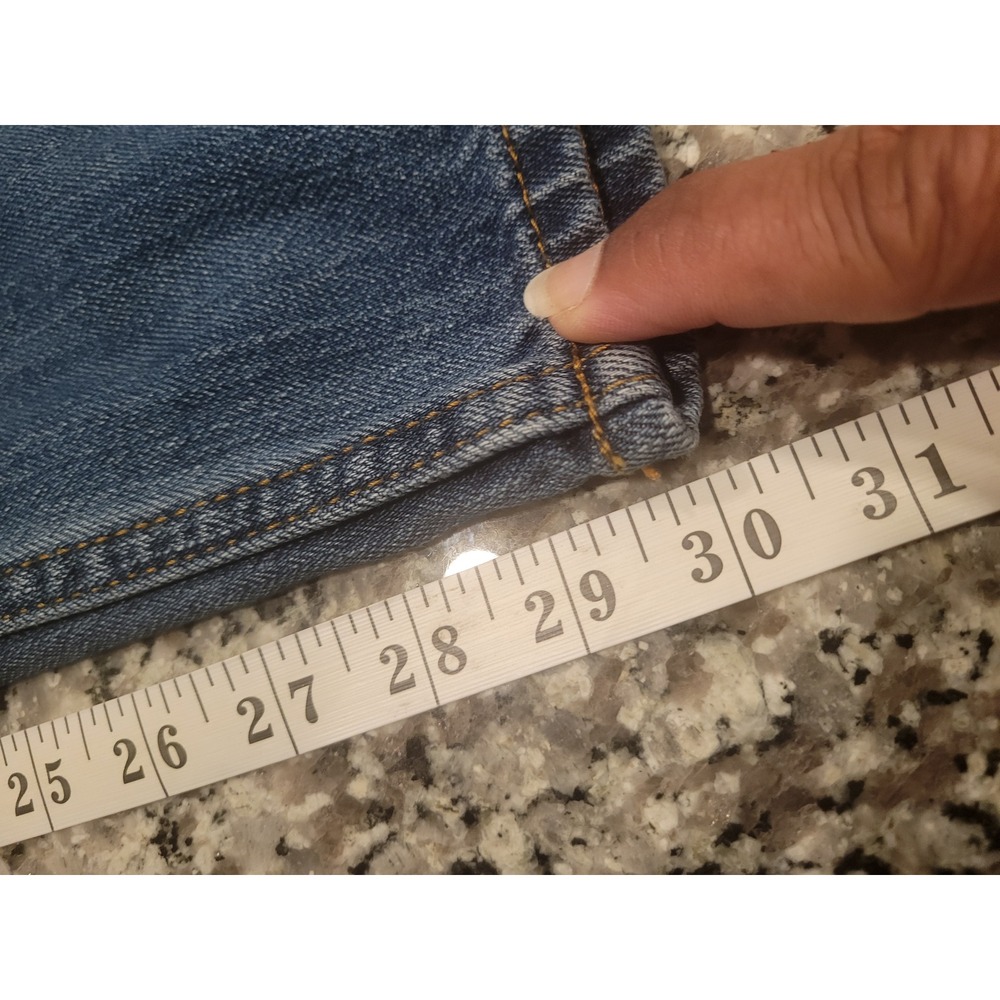 Ridgecut Toughwear Mens 46x30 Blue Denim Work Jeans Straight Leg Cotton Nylon - Picture 7 of 8